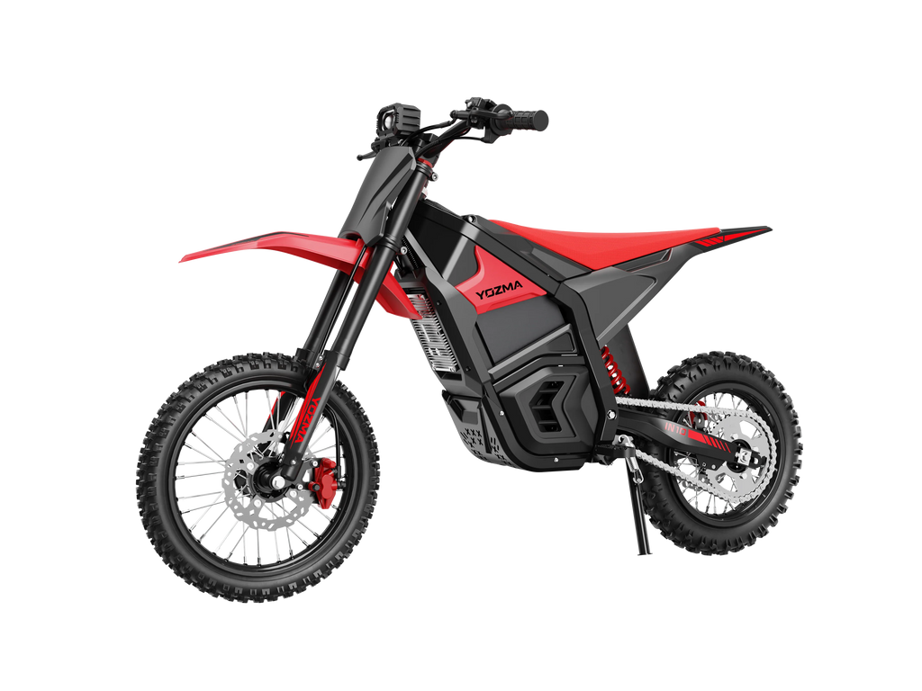 Yozma IN 10 Electric Dirt Bike — 2600W 48V 23.4Ah — 40 mph Off-Road (Red / Black)