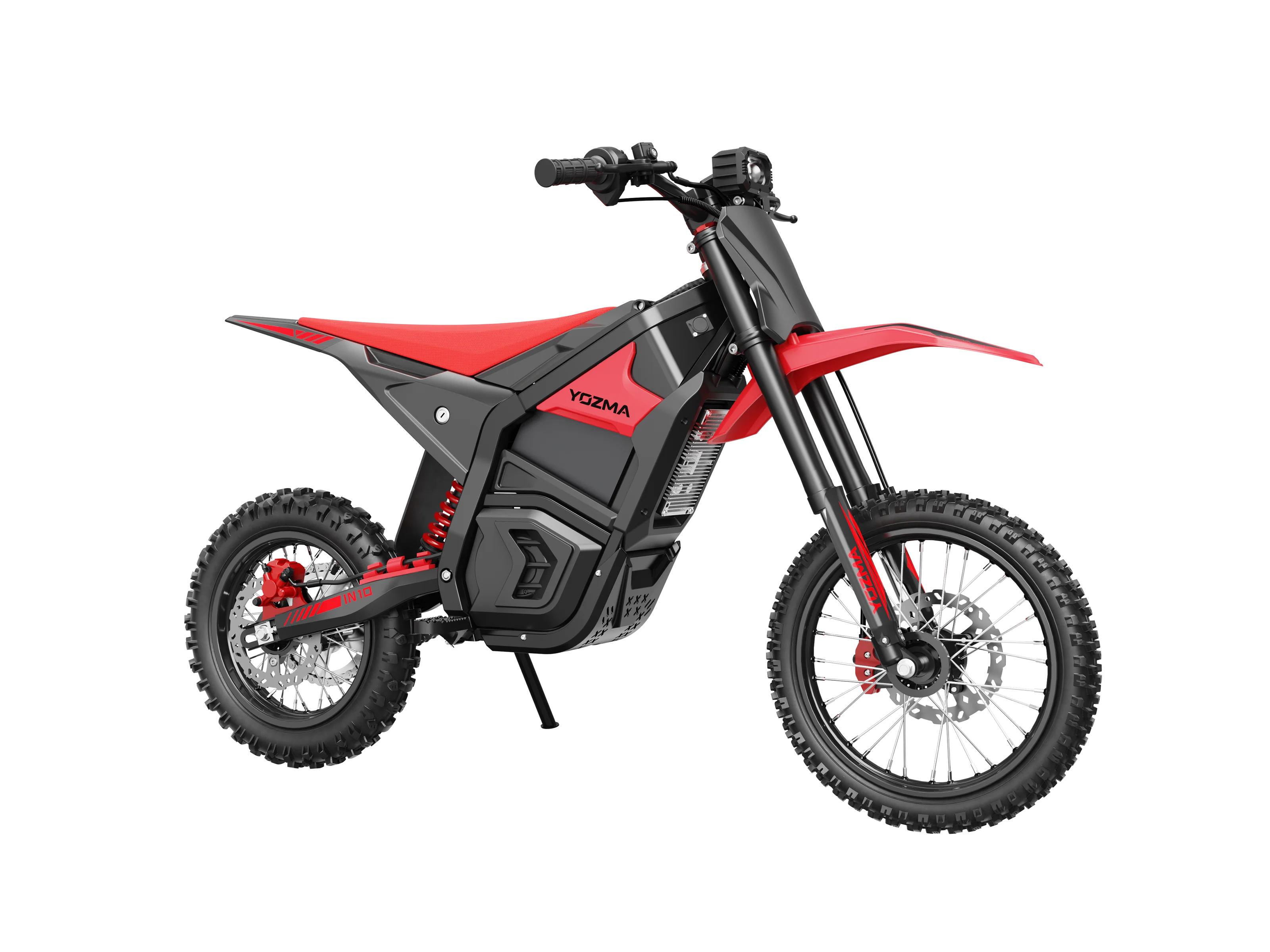 Yozma IN 10 Electric Dirt Bike — 2600W 48V 23.4Ah — 40 mph Off-Road (Red / Black)