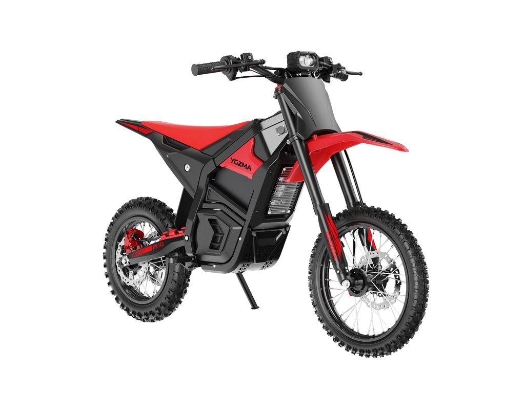 Yozma IN 10 Electric Dirt Bike — 2600W 48V 23.4Ah — 40 mph Off-Road (Red / Black)
