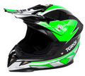 Torqui Motocross Helmet - Green Small