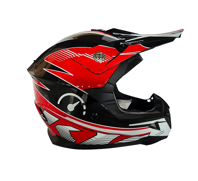 Revvi Motocross Helmet Red M