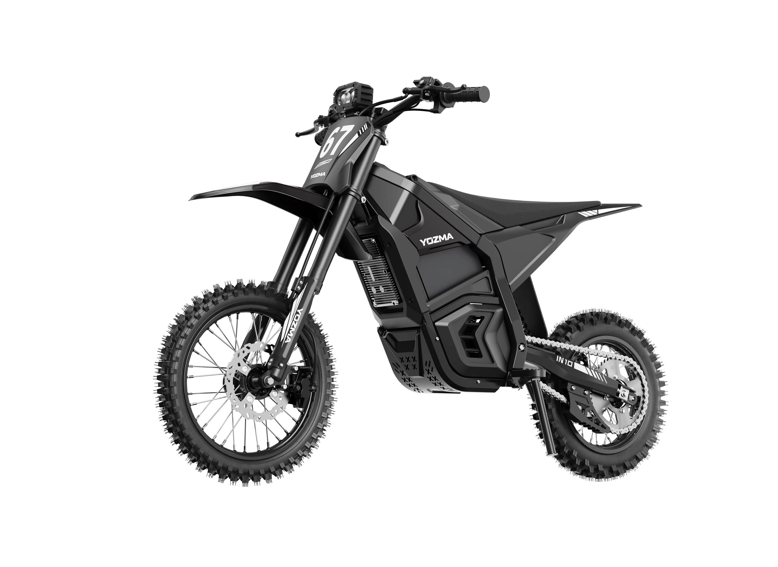 Yozma IN 10 Electric Dirt Bike — 2600W 48V 23.4Ah — 40 mph Off-Road (Red / Black)