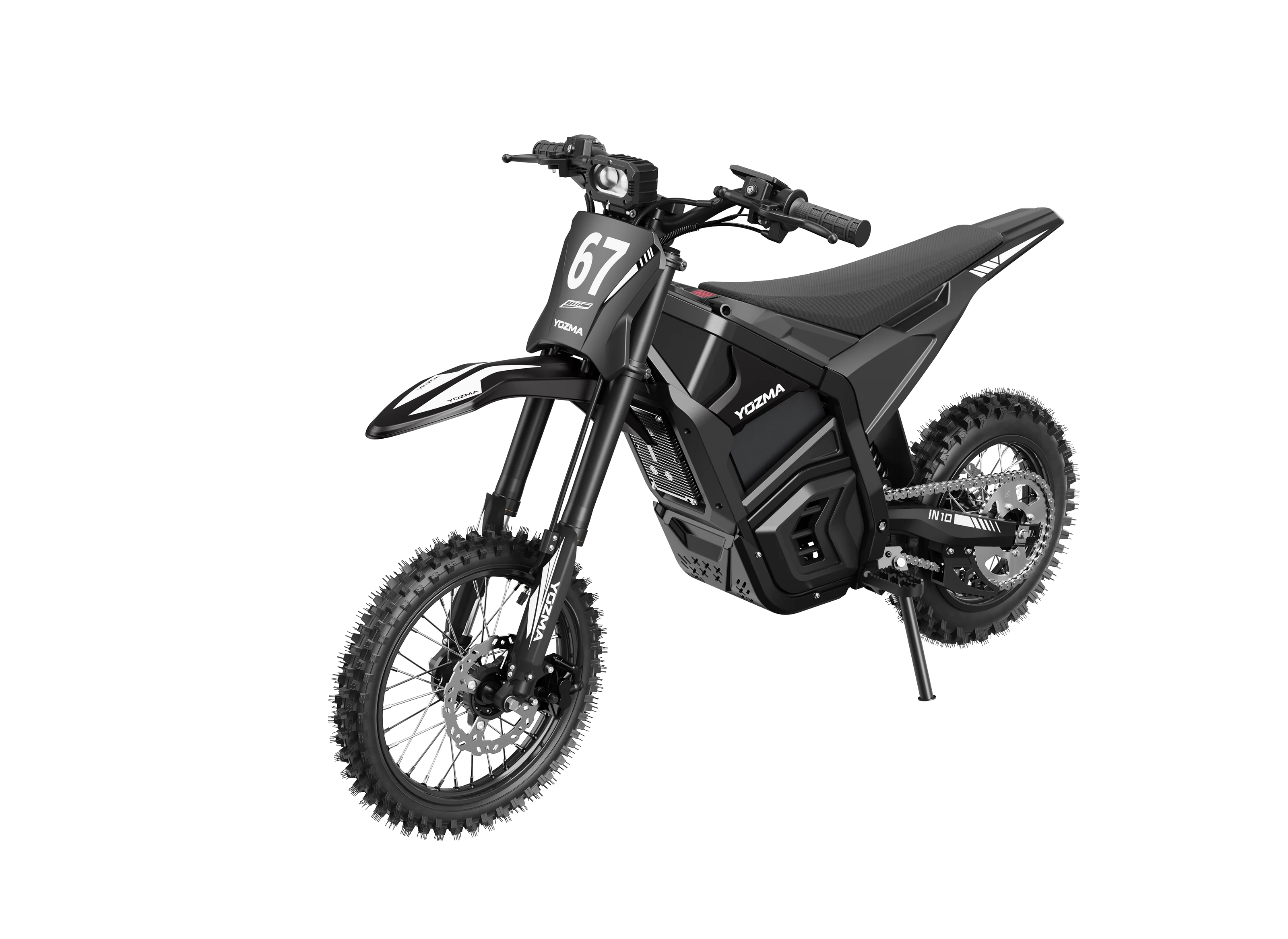 Yozma IN 10 Electric Dirt Bike — 2600W 48V 23.4Ah — 40 mph Off-Road (Red / Black)