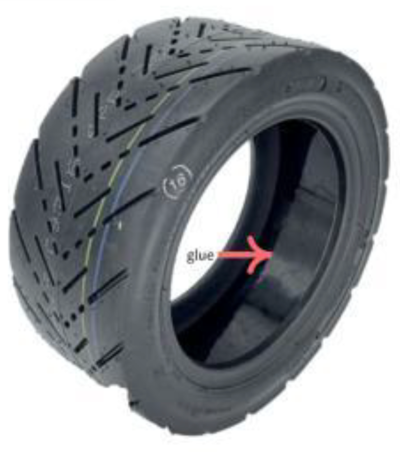 90/65-6.5Tubeless tire;with glue