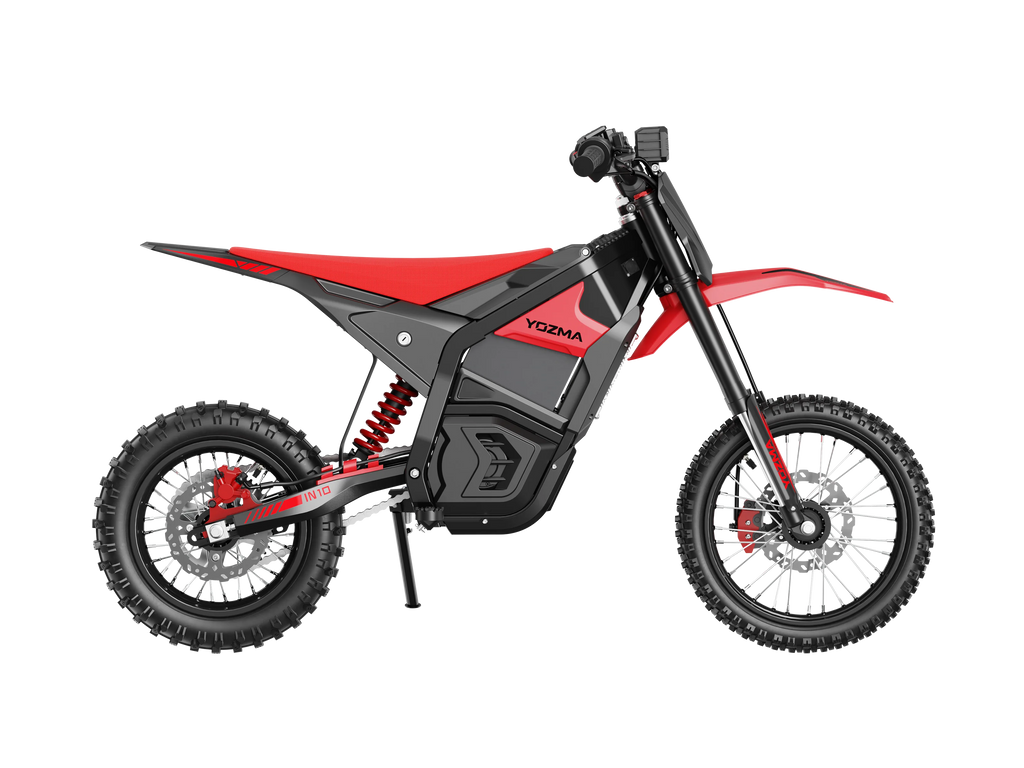 Yozma IN 10 Electric Dirt Bike — 2600W 48V 23.4Ah — 40 mph Off-Road (Red / Black)
